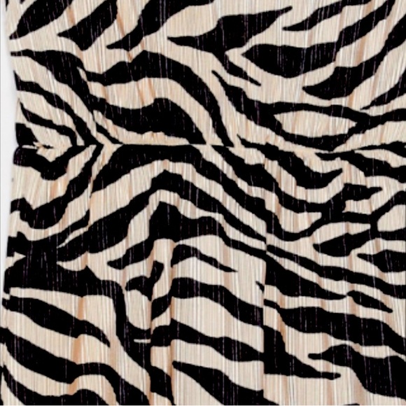 Zebra print plisse textured maxi dress - Picture 2 of 6